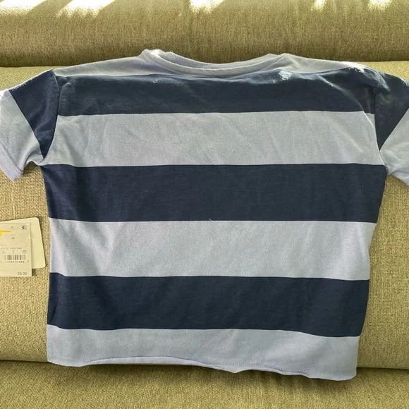 Kids Striped Tee with Teddy Bear Design - Picture 2 of 4